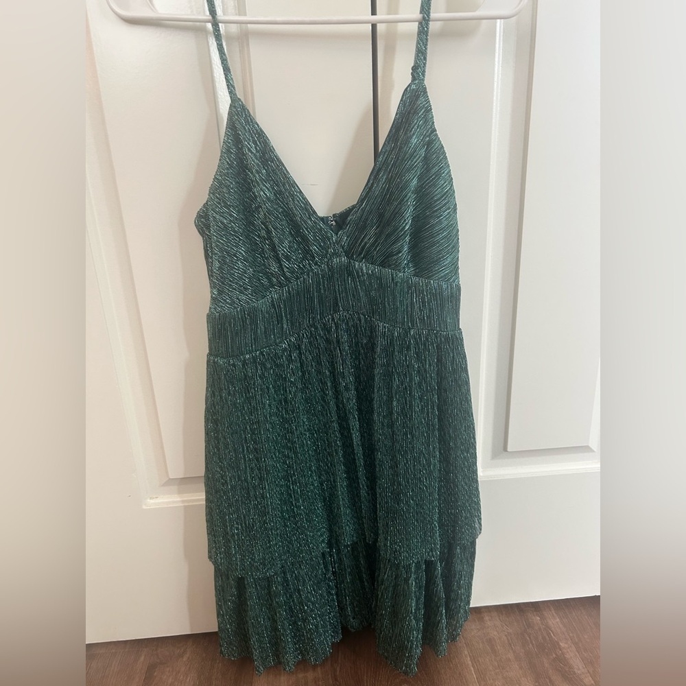Sparky green layered dress